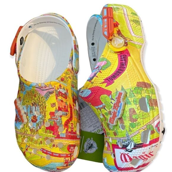 NWT Disney 50th Anniversary | Vault Collection Magic Kingdom Map Crocs - Picture 2 of 5